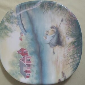 Vintage Arabia Finland "Rowers" Design Anita Rantanen-Siemers Plate Dish Decor